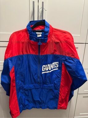 RARE Vintage NY Giants Apex One NFL Packable Jacket Windbreaker 90s Men’s Medium